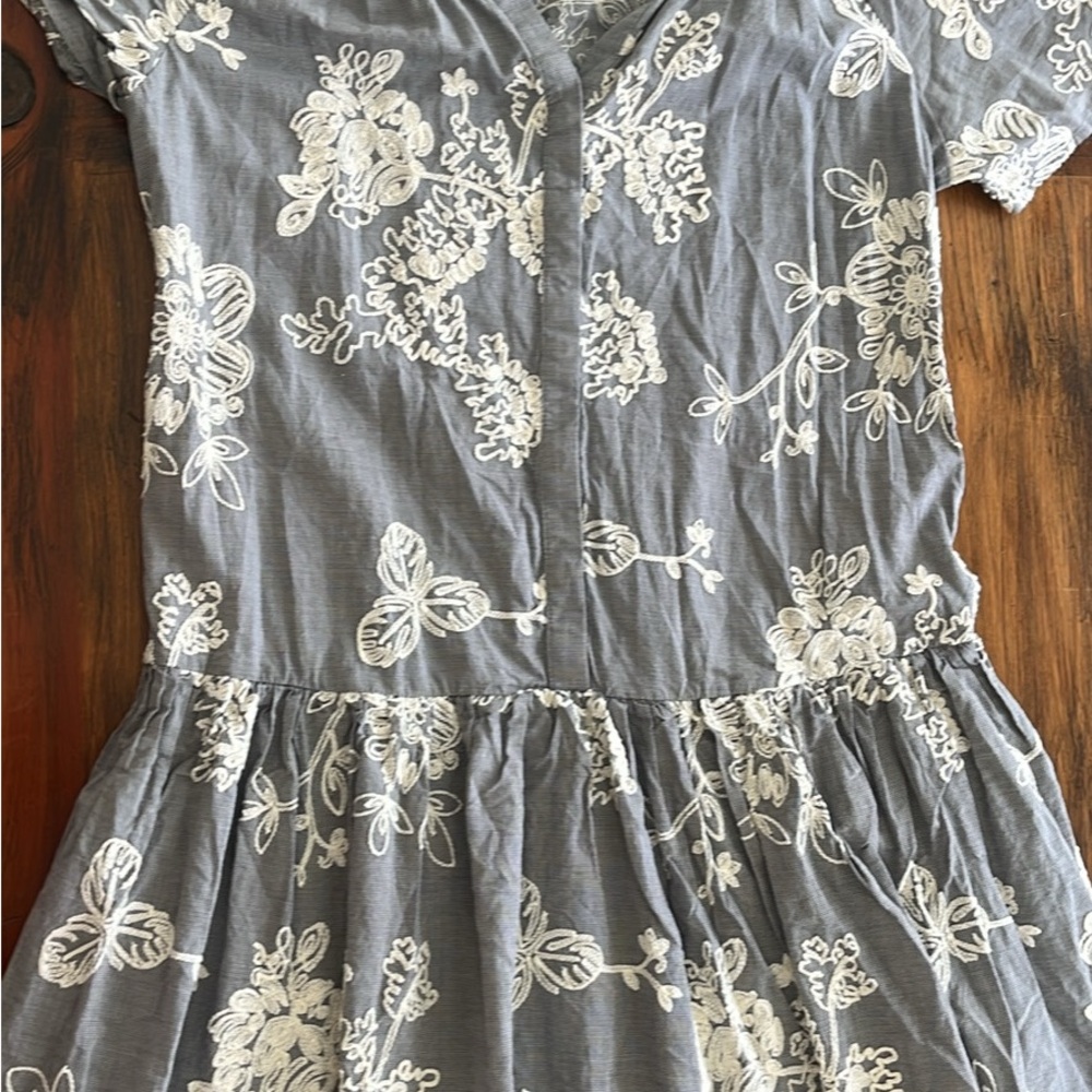Beige by eci Charcoal Dress with Ivory Detailing